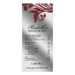 Salon Rack Card Jewelry Leaf Floral Red Sparkle