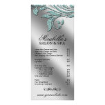 Salon Rack Card Jewelry Leaf Floral Teal Sparkle