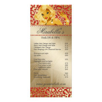Salon Rack Card Jewelry Tanning Gold Sparkle O rack cards