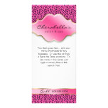 Salon Rack Card Pink Gold Leopard Spa