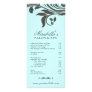 Salon Rack Card Spa Leaf Floral Blue Brown