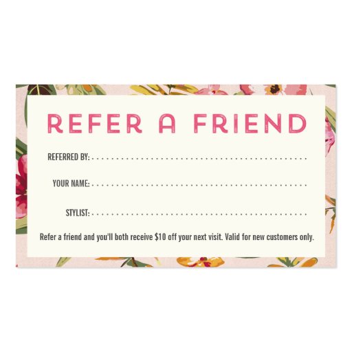 Salon Referral Business Card Zazzle Salon Referral Business Card Zazzle Referral Business Salon Referral Cards Templates