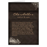 Salon Spa Brochure Beige Brown Greeting Card