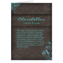 Salon Spa Brochure Blue Taupe Floral cards by BestCards Salon Spa Brochure Blue Taupe Floral cards