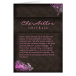 Salon Spa Brochure Pink Brown Cards