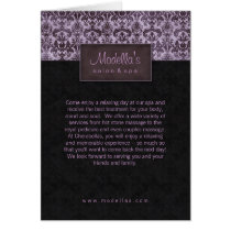 Salon Spa Brochure Purple Damask cards by BestCards Salon Spa Brochure Purple Damask cards