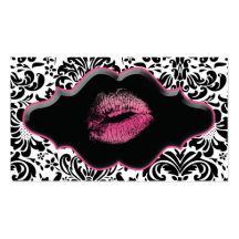 Salon Spa Business Card Pink Lips