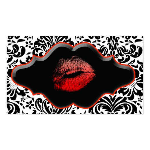 Salon Spa Business Card Red Lips