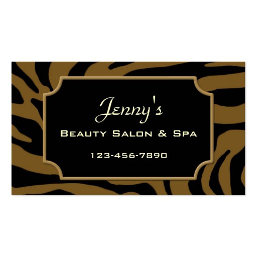 Salon & Spa Business Cards (front side)