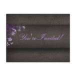 Salon Spa Butterfly Postcard Invitation purple