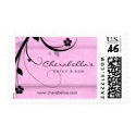 Salon Spa Company Postage Stamp watery pink by spacards Salon Spa Company Postage Stamp watery pink