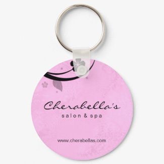 Salon Spa Floral Key Chain Gift watery pink keychain