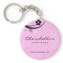 Salon Spa Floral Key Chain Gift watery pink