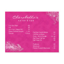 Salon Spa Floral Postcard Brochure Pink