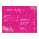 Salon Spa Floral Postcard Brochure Pink