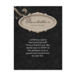 Salon Spa Floral Postcard Invitation Beige Black