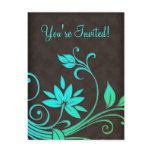 Salon Spa Floral Postcard Invitation BGB
