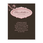 Salon Spa Floral Postcard Invitation Pink Brown 2