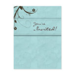 Salon Spa Floral Postcard Invitation watery blue 2