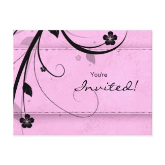 Salon Spa Floral Postcard Invitation watery pink postcard