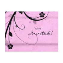 Salon Spa Floral Postcard Invitation watery pink by spacards Salon Spa Floral Postcard Invitation watery pink