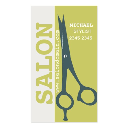 Salon  Spa Hair Styling Scissors Business Cards