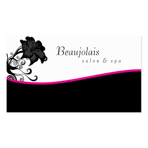 Salon Spa Massage Therapy Business Card Pink (front side)