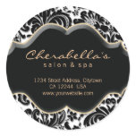 Salon Spa Sticker Bronze gold Damask