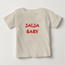 SALSA BABY ONE PIECE t-shirts by liccardoenterprises SALSA BABY ONE PIECE t-shirts
