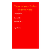 Salsa Canning Tags business cards by DirtyHands Salsa Canning Tags business cards