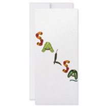 Salsa Chili Peppers Rack Cards
