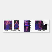 SALSA DANCE IMAGES BUMPER STICKER