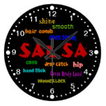 Salsa Dance Terms Latin Dancing Clock with Minutes
