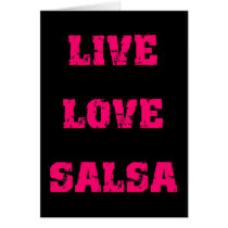 Salsa dancing greeting card