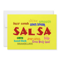 Salsa Dancing  Dance Lovers Party Invites