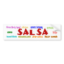 Salsa Dancing Dance Moves White Bumper Sticker