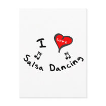 Salsa Dancing Gifts - I Heart Salsa Dancing postcards