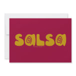 Salsa Dancing Gold Swirls Customizable Announcement