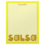Salsa Dancing Gold Swirls Customizable Customized Letterhead