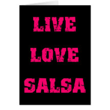 Salsa dancing greeting card