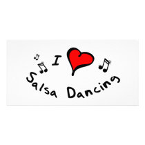 Salsa Dancing I Heart-Love Gift photo cards by danceteeshirts Salsa Dancing I Heart-Love Gift photo cards