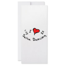 Salsa Dancing I Heart-Love Gift rack cards by danceteeshirts Salsa Dancing I Heart-Love Gift rack cards
