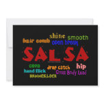 Salsa Dancing Lovers Dance Moves and Terms Personalized Invitation