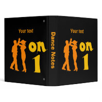 Salsa Dancing On One Silhouettes Customizable Vinyl Binder