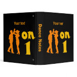 Salsa Dancing On One Silhouettes Customizable binders