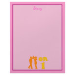 Salsa Dancing On One Silhouettes Customizable Custom Letterhead