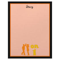 Salsa Dancing On One Silhouettes Customizable Letterhead Template