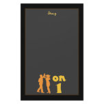Salsa Dancing On One Silhouettes Customizable Stationery Paper