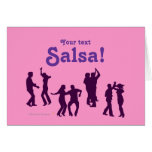 Salsa Dancing Poses Silhouettes Custom Cards