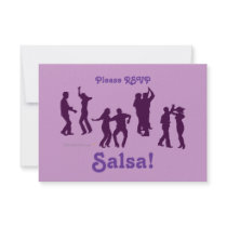 Salsa Dancing Poses Silhouettes Custom Personalized Announcement